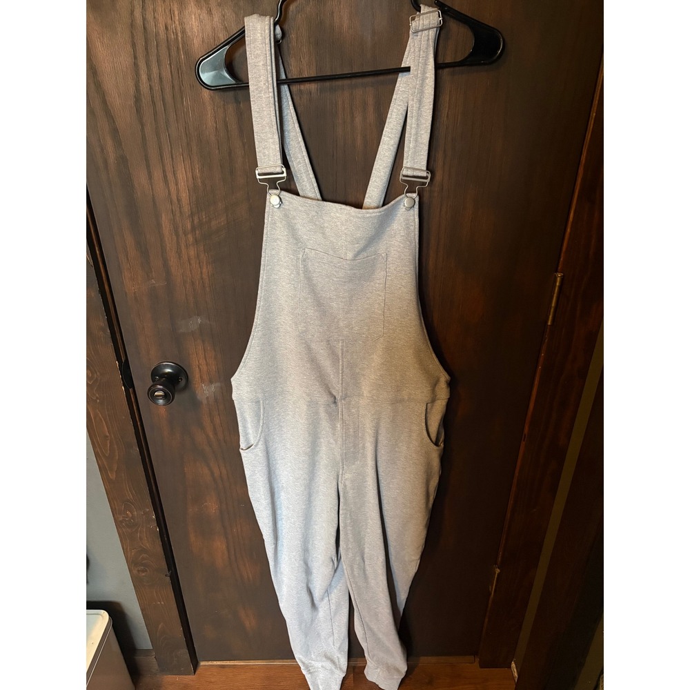 Swoveralls The Great Fantastic Grey Organic Cotton Sweatpant Overalls XL BKLYN